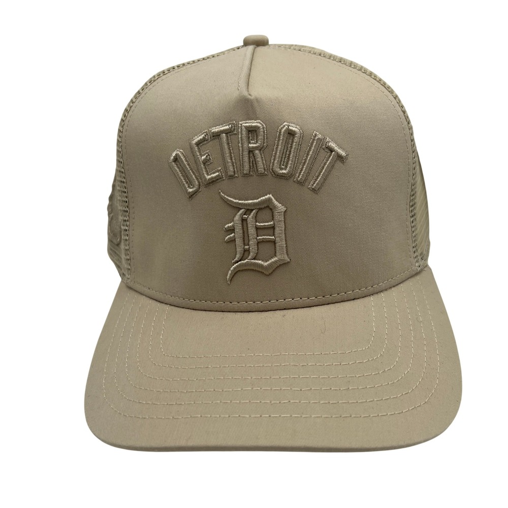 Pro Standard Detroit Tigers MLB Trucker Hat Tan Khaki Snapback Cap New Tag